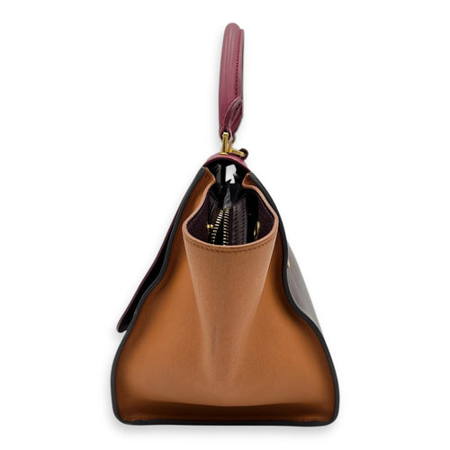 Celine Trapeze Top Handle Bag Medium Multi-colour in Calfskin, Gold hardware_9