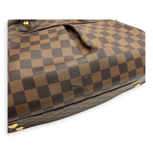 Louis Vuitton Trevi PM Damier Ebene Top Handle Bag in Coated Canvas, Gold hardware_15