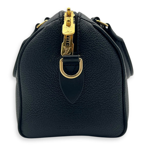 Louis Vuitton Speedy Bandouliere Top Handle Bag 20 Black in Empreinte Leather, Gold hardware_4