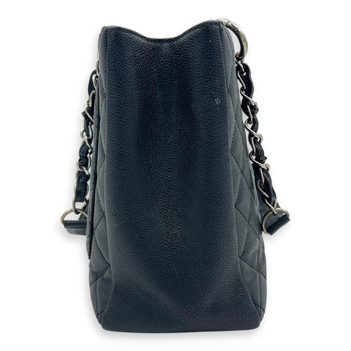 Chanel GST Shoulder Bag Black in Caviar Leather, Silver hardware_4