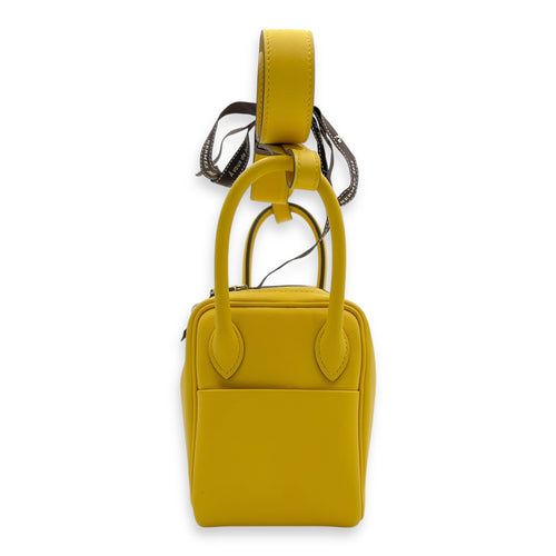 Hermès Mini Lindy Yellow in Swift, Palladium hardware_4