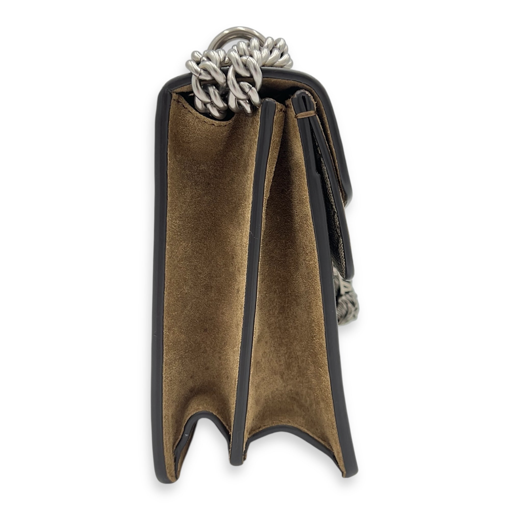 Gucci Dionysus Small Brown Shoulder Bag in Coated Canvas, Ruthenium hardware_5