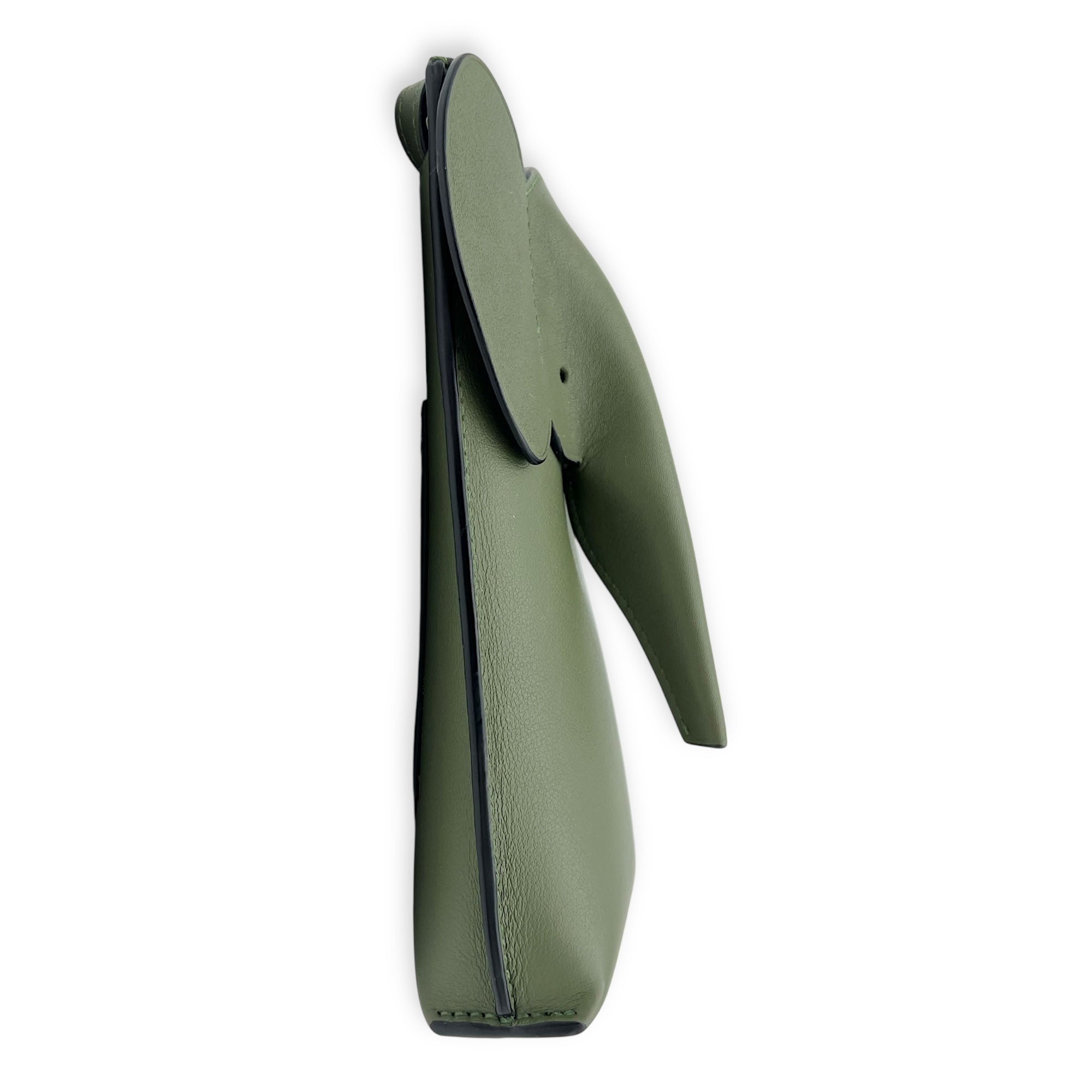 Loewe Elephant Pocket Crossbody Bag Green in Calfskin_4