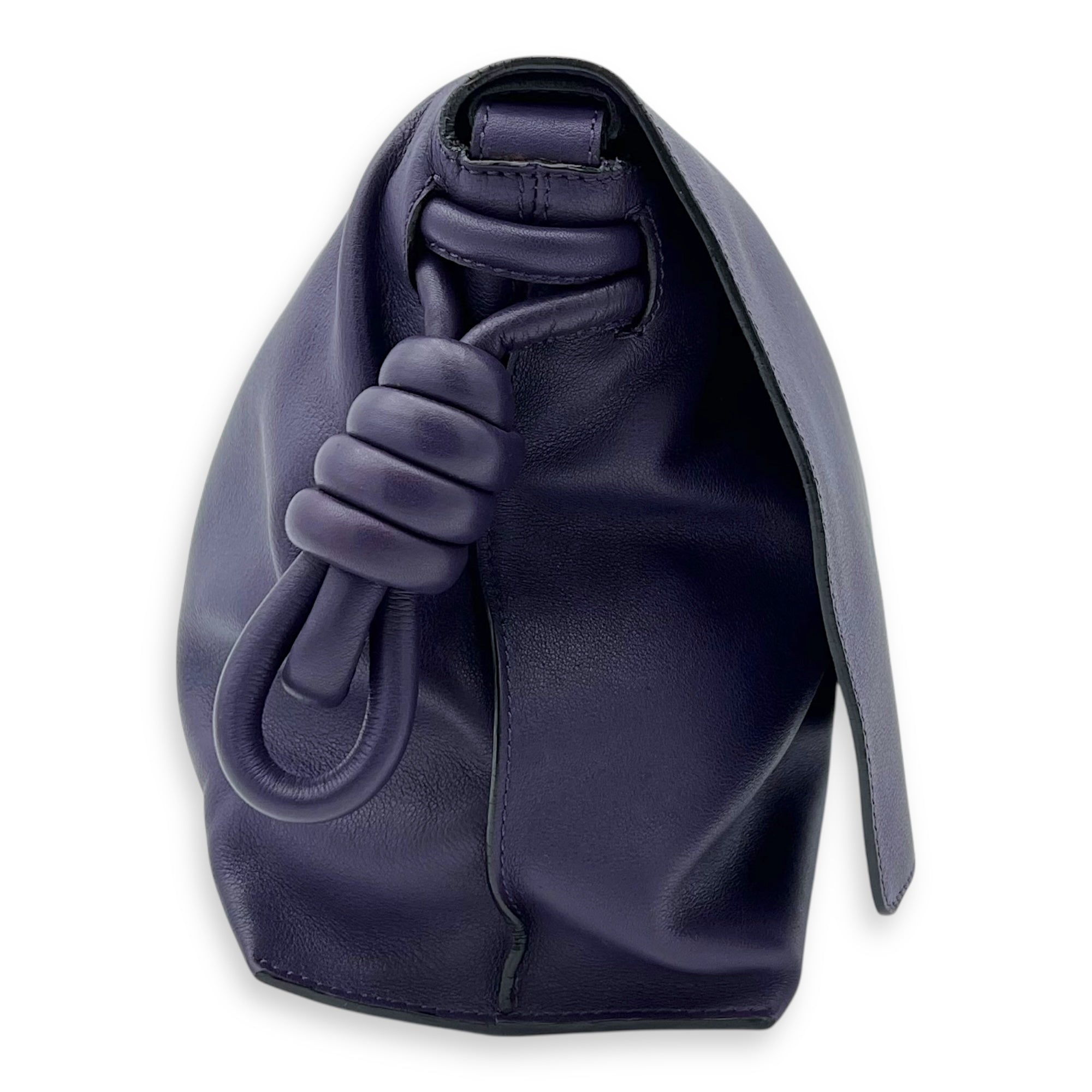 Loewe Flamenco Shoulder Bag Purple in Lambskin, Silver hardware_4