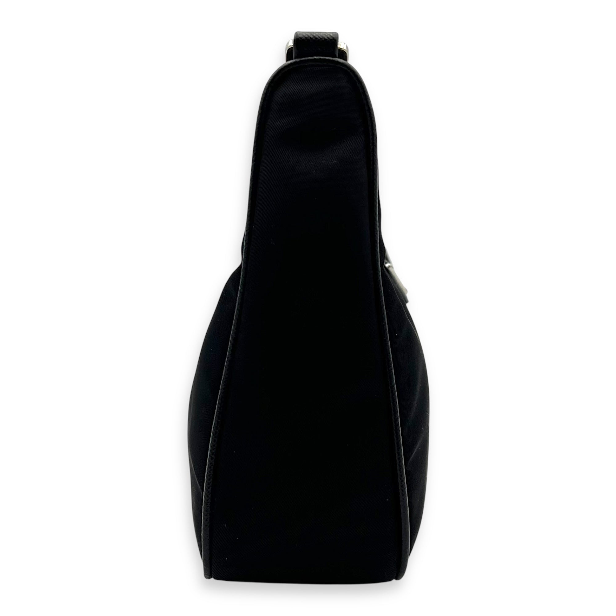 Prada Re-Edition 2005 Crossbody Bag Black in Re-Nylon, Silver hardware_4