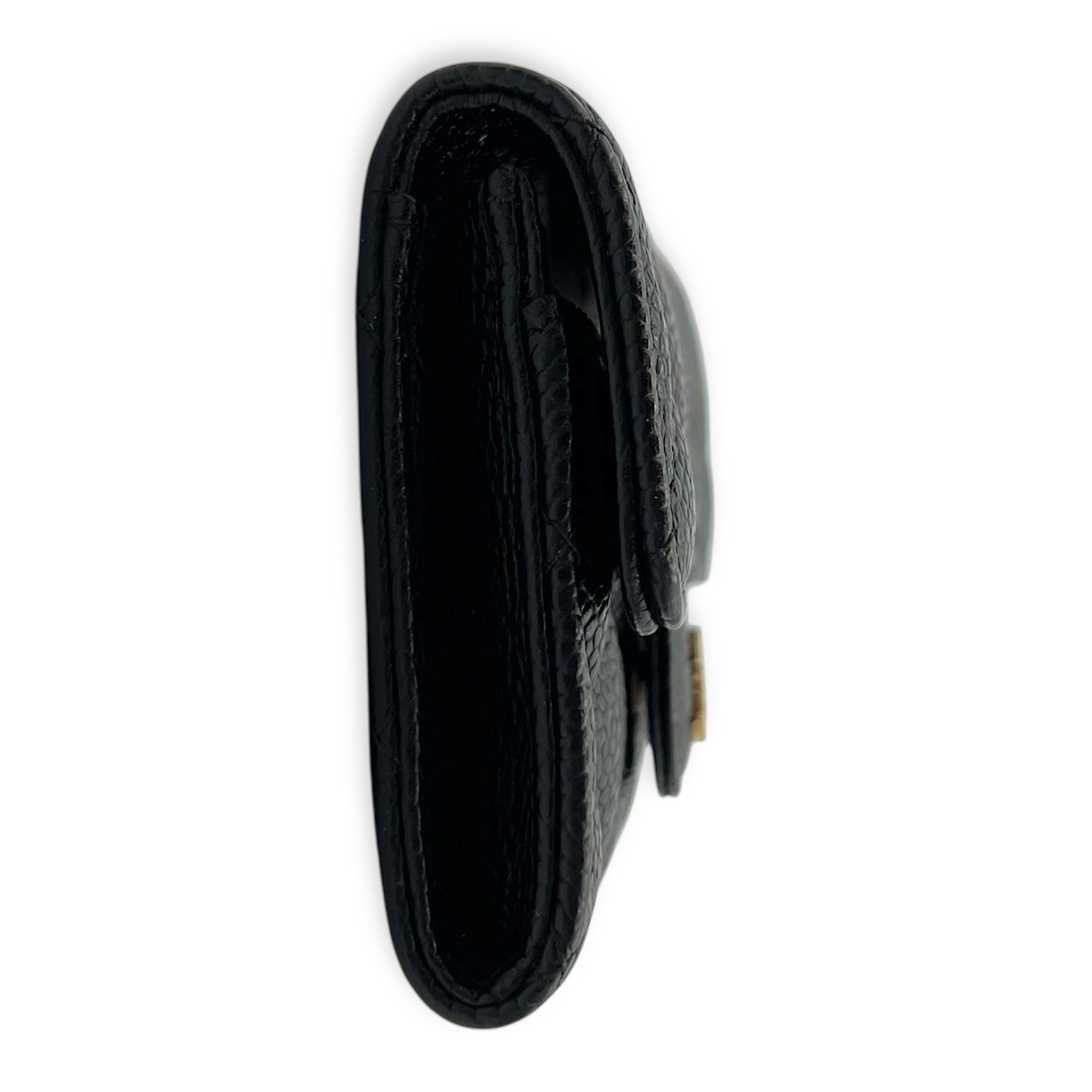 Chanel CC Card Holder Black in Caviar Leather, Gold hardware_4