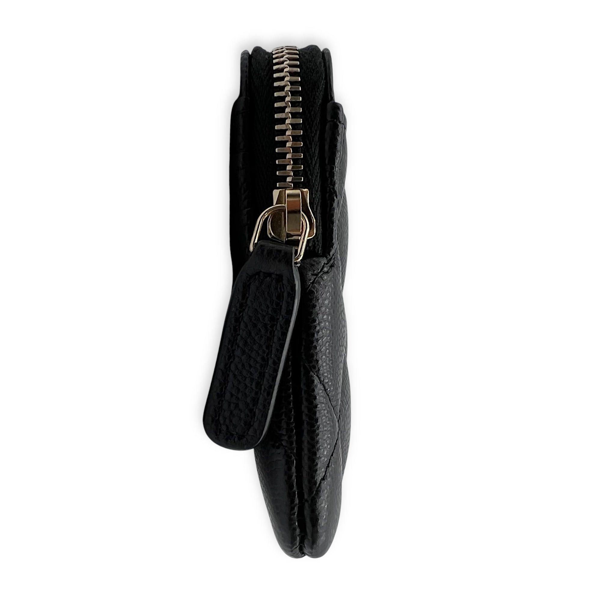 Chanel CC Wallet Black in Caviar Leather, Gold hardware_4