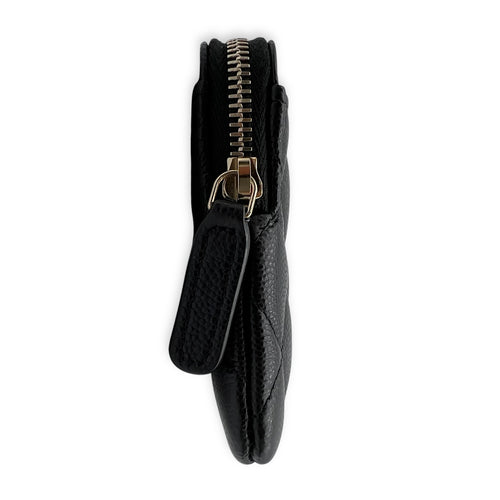 Chanel CC Wallet Black in Caviar Leather, Gold hardware_4