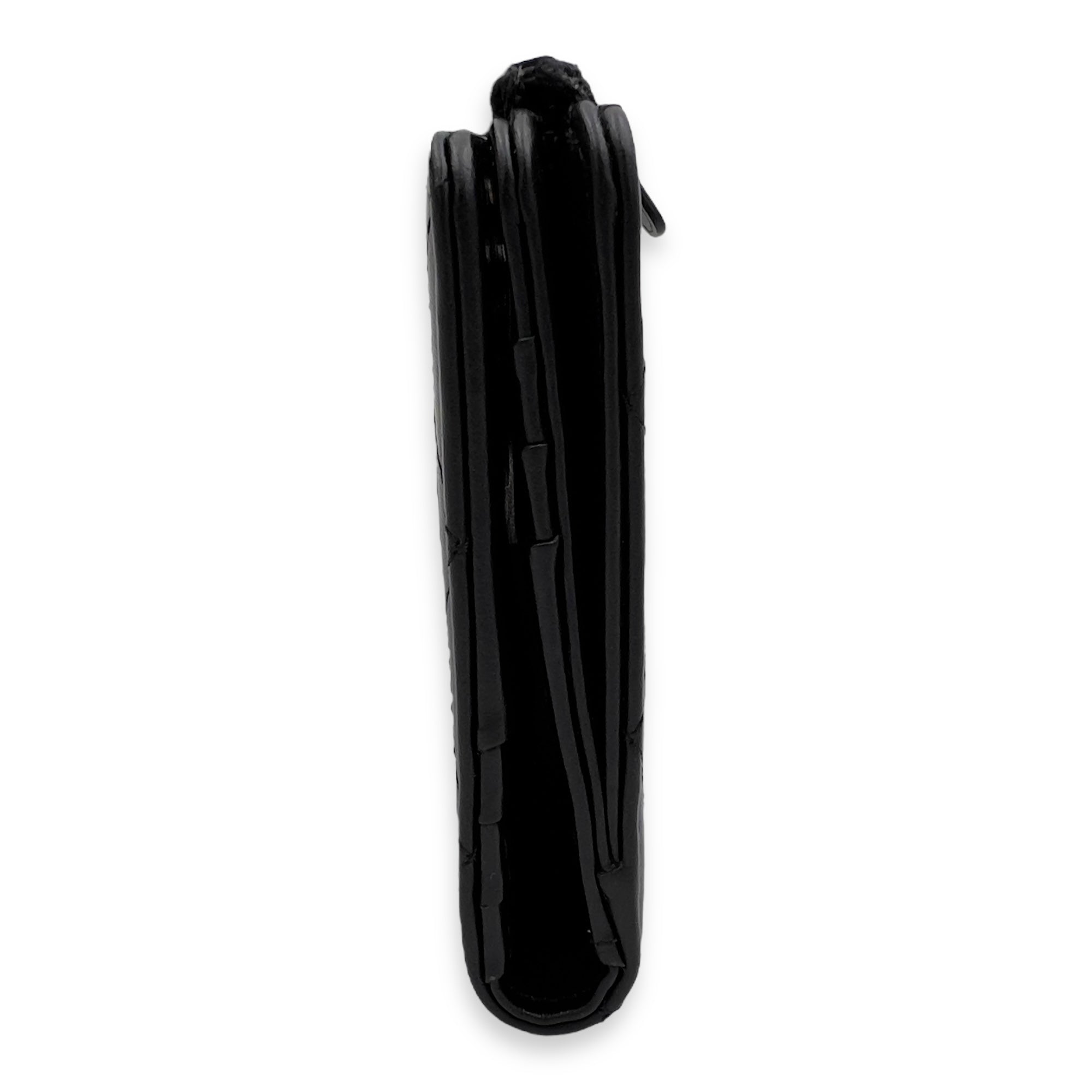 Chanel CC Black Wallet in Calfskin, Lacquered Metal hardware_4