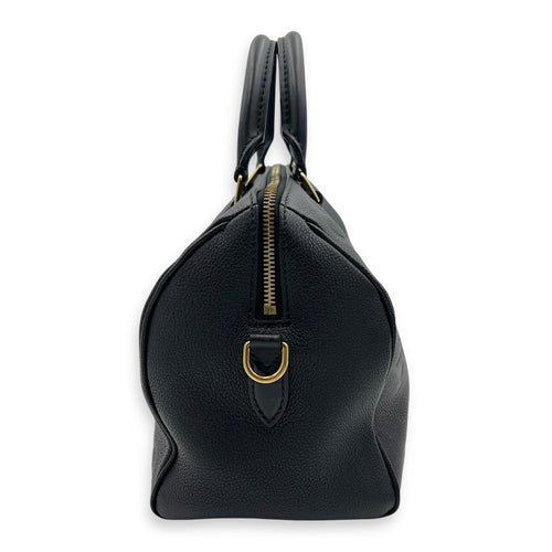 Louis Vuitton Speedy Bandouliere Top Handle Bag Black in Monogram Empreinte Leather, Gold hardware_4