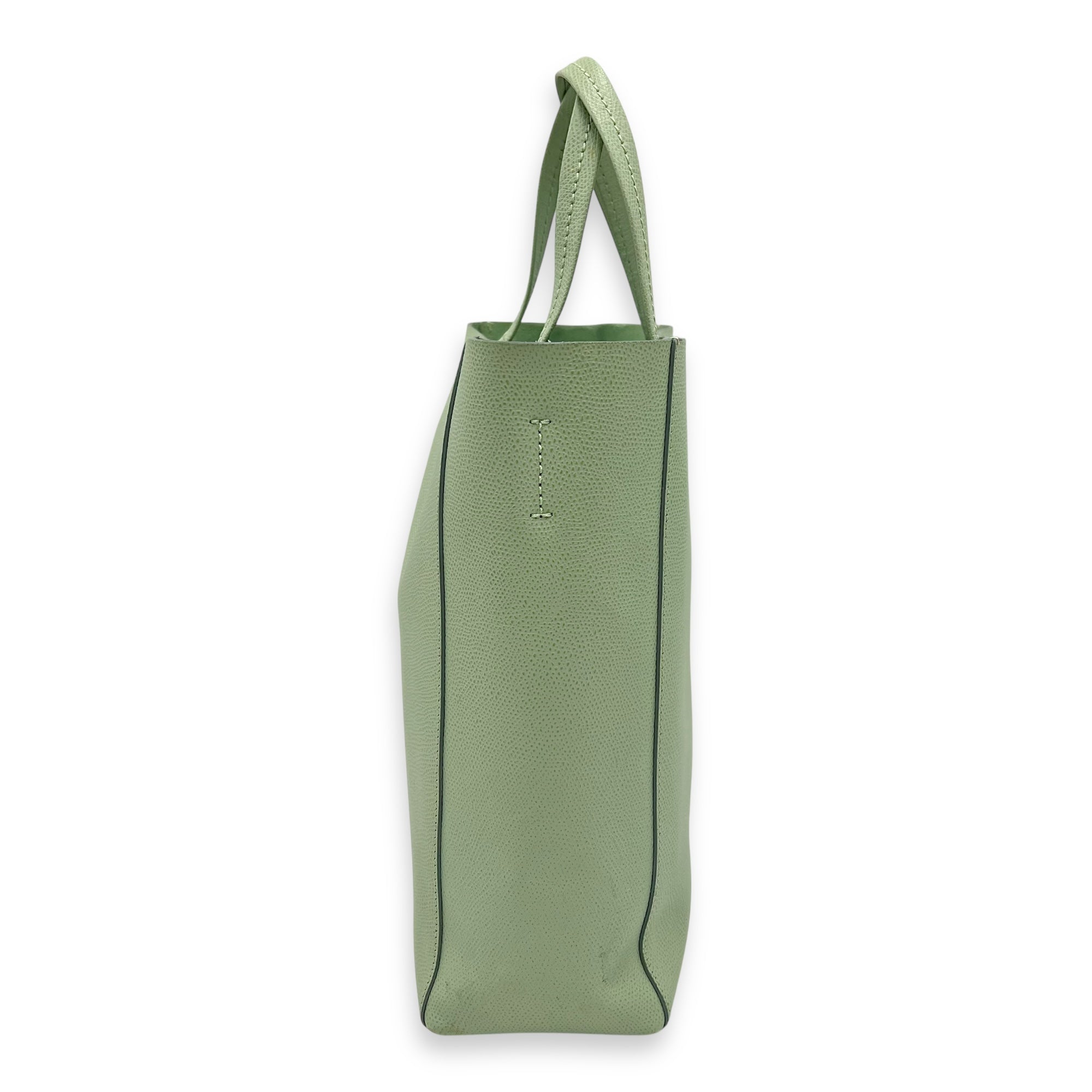 Celine 2 way bag Tote Bag Green in Calfskin, Gold hardware_5