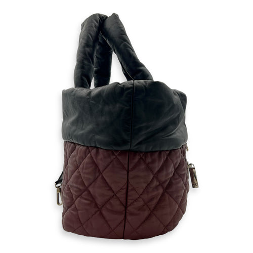 Chanel Reversible Cocoon Black Top Handle Bag in Calfskin, Silver hardware_4