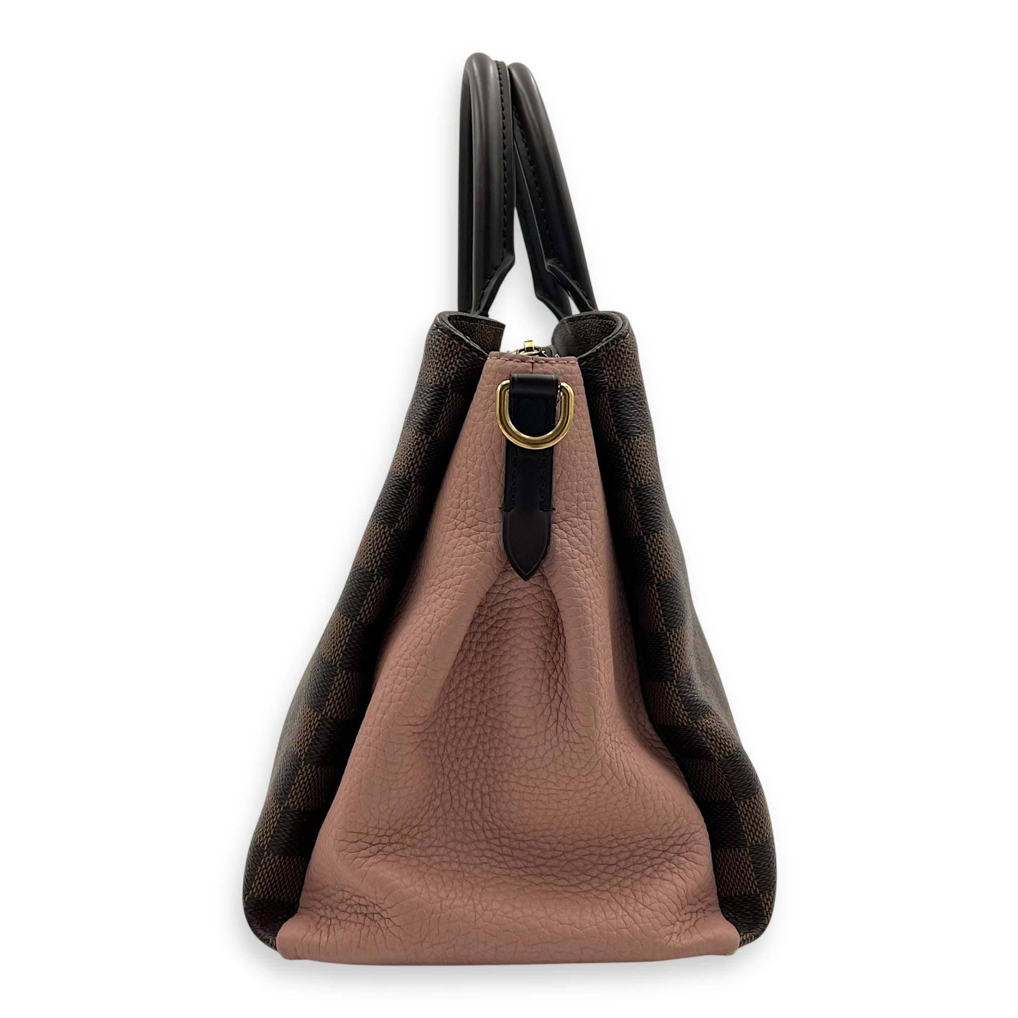 Louis Vuitton Normandy Top Handle Bag Brown in Coated Canvas, Gold hardware_4