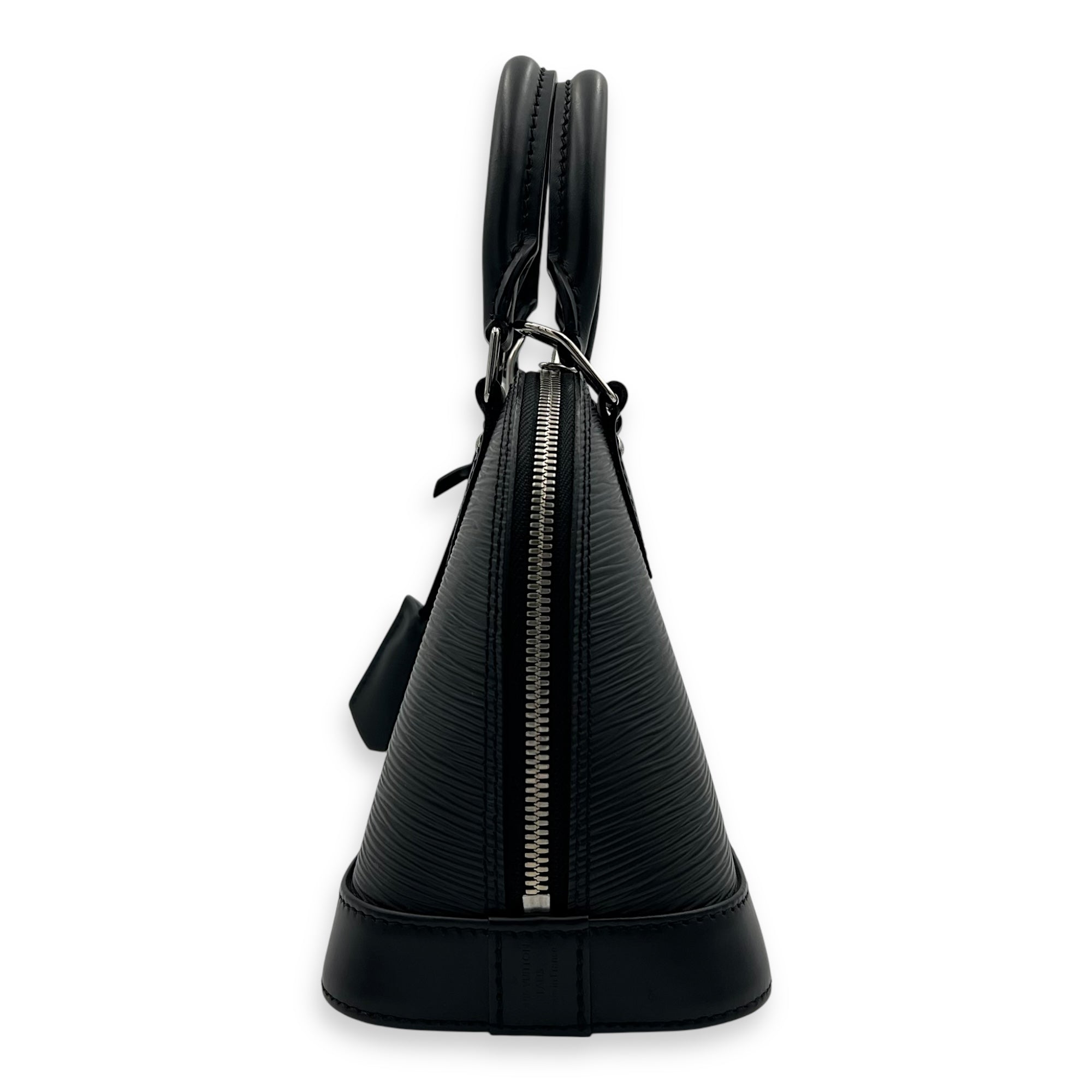 Louis Vuitton Alma BB Black Top Handle Bag in Epi Leather, Silver hardware_4