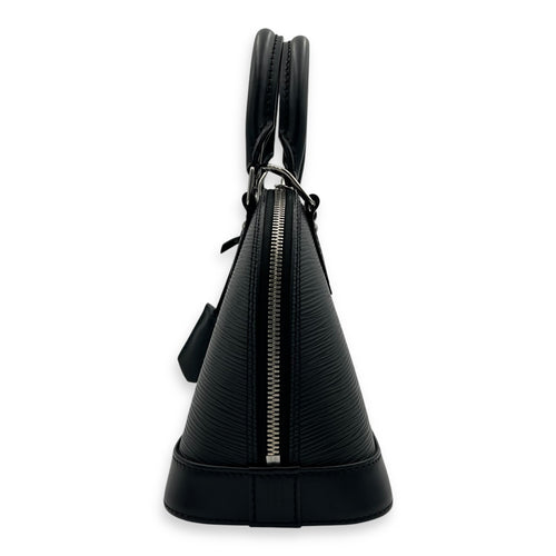 Louis Vuitton Alma BB Black Top Handle Bag in Epi Leather, Silver hardware_4