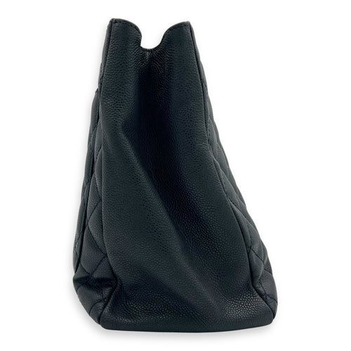 Chanel GST Tote Bag Black in Caviar Leather, Silver hardware_4
