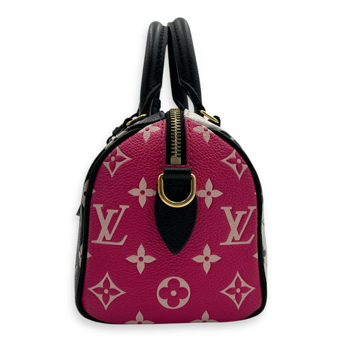 Louis Vuitton Speedy Top Handle Bag Multi-colour in Calfskin, Gold hardware_4