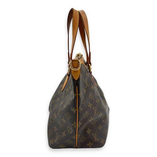 Louis Vuitton Palermo Top Handle Bag PM Brown in Monogram Coated Canvas, Gold hardware_17