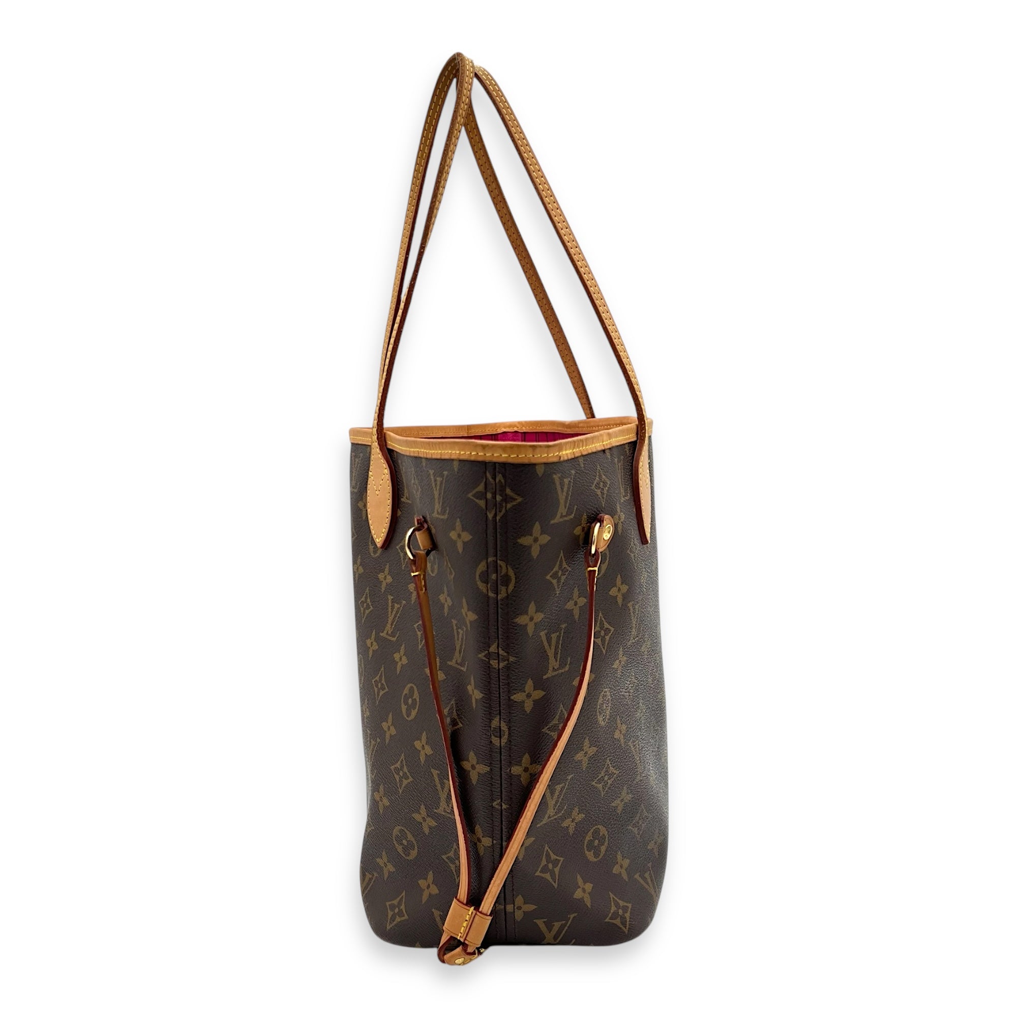 Louis Vuitton Neverfull Tote Bag MM Brown in Monogram Coated Canvas, Gold hardware_6