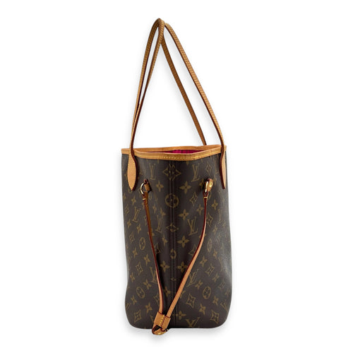 Louis Vuitton Neverfull Tote Bag MM Brown in Monogram Coated Canvas, Gold hardware_6