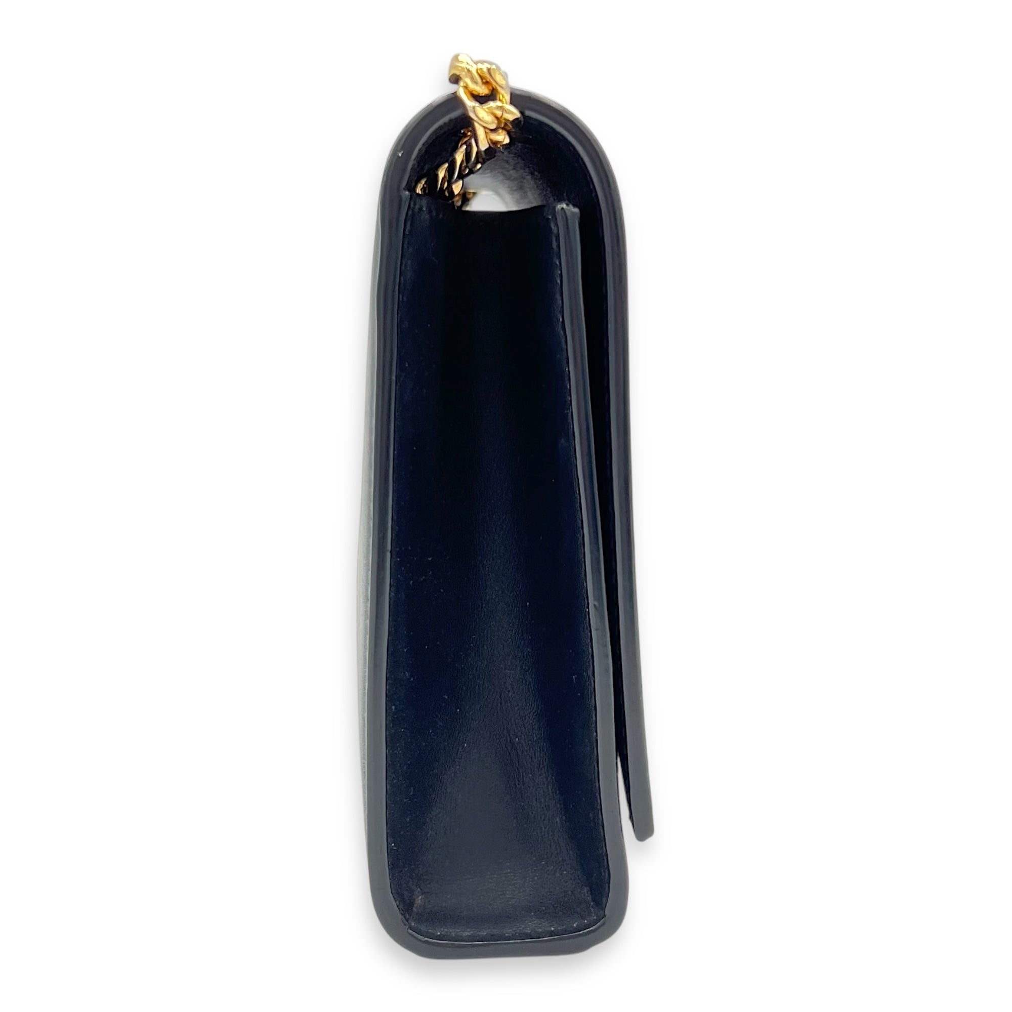 Saint Laurent Kate Crossbody Bag Black in Calfskin, Gold hardware_6