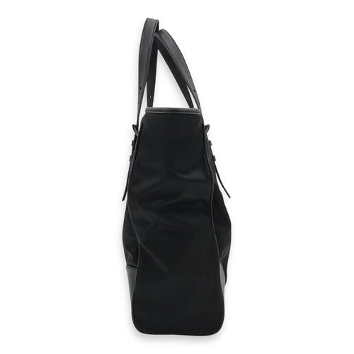 Prada Re-Nylon Top Handle Bag Black in Nylon, Silver hardware_4