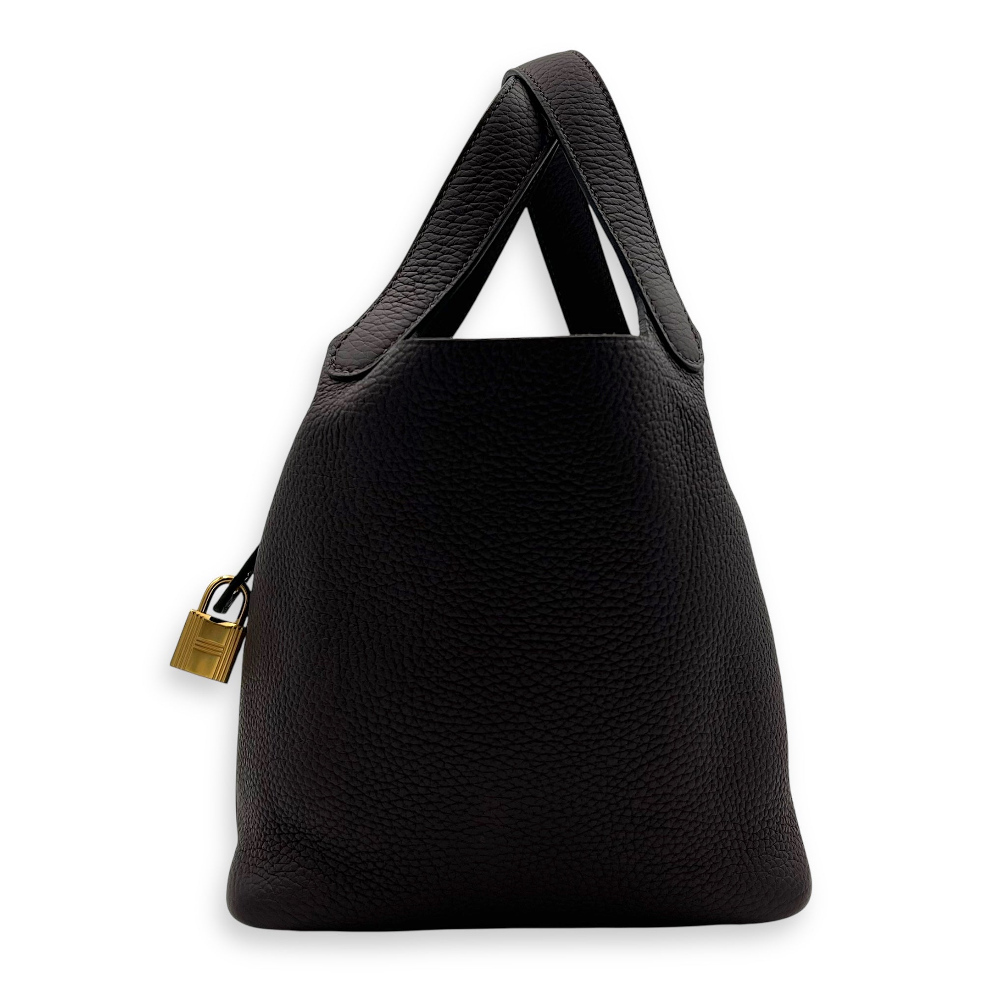 Hermès Picotin 18 Rouge Sellier Top Handle Bag in Clemence, Gold hardware_4