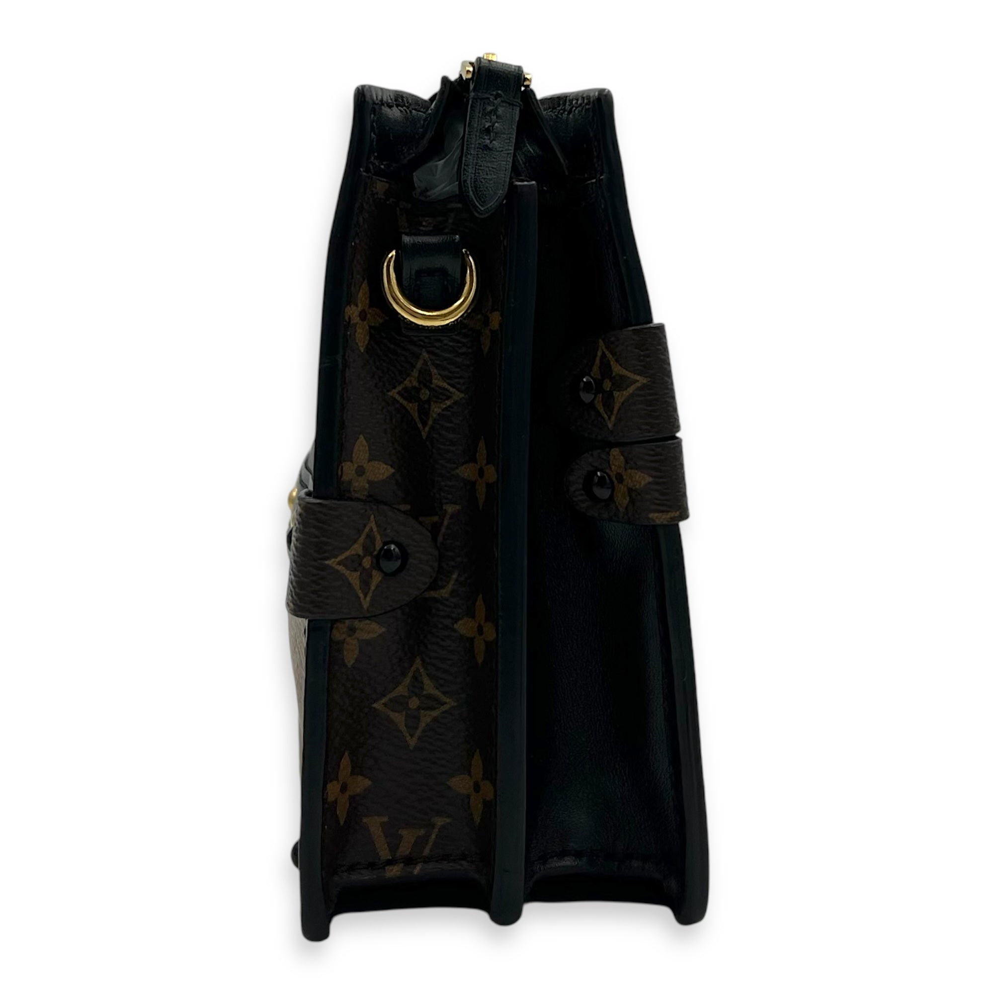 Louis Vuitton Trunk Trunk Clutch 2 Way Brown in Monogram Coated Canvas, Gold hardware_4