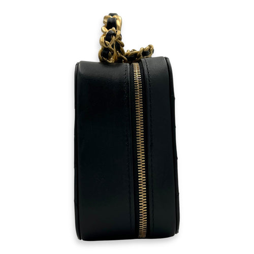 Chanel Vanity Chain Black Top Handle Bag in Lambskin, Gold hardware_4