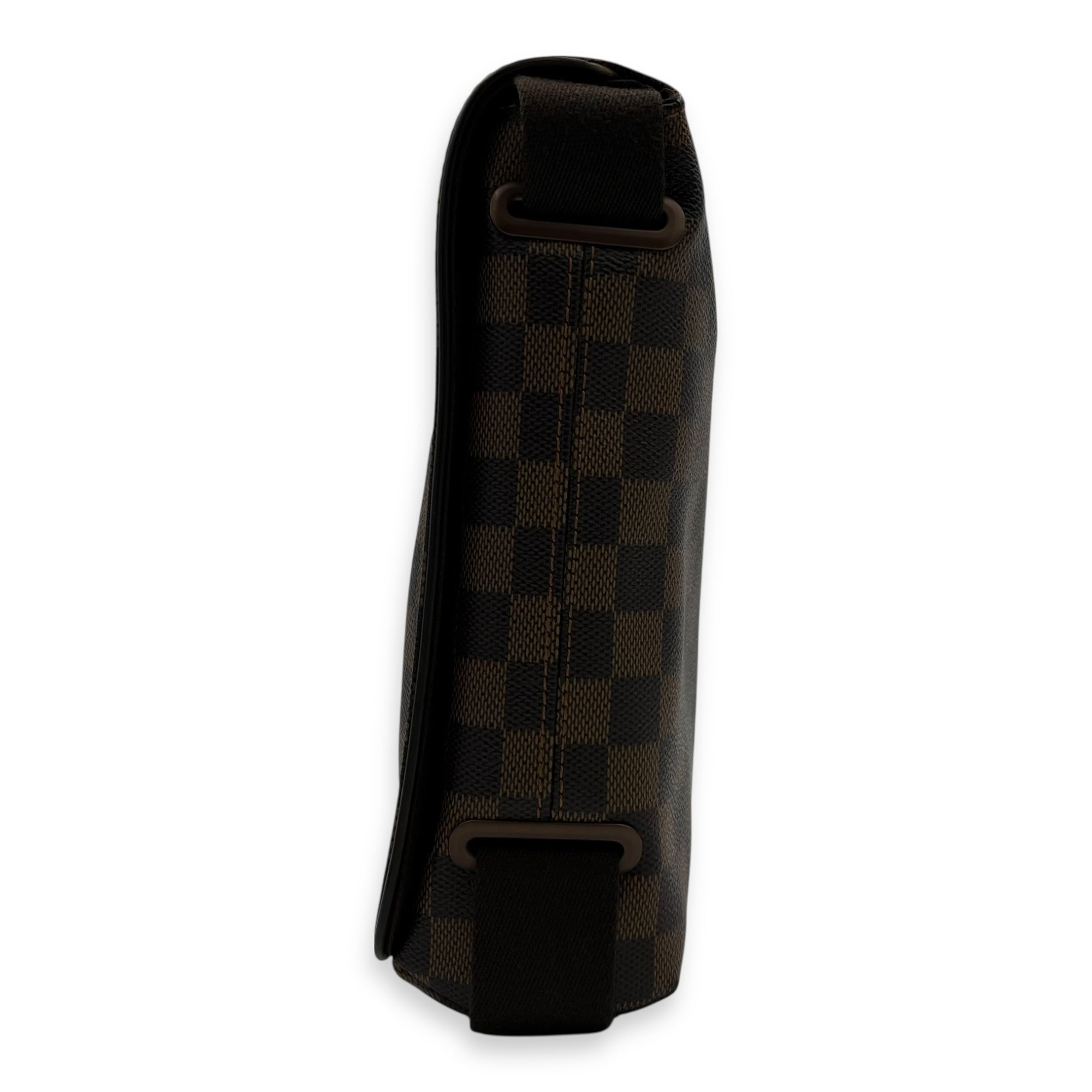 Louis Vuitton Brooklyn Crossbody Bag Brown in Coated Canvas, Lacquered Metal hardware_4