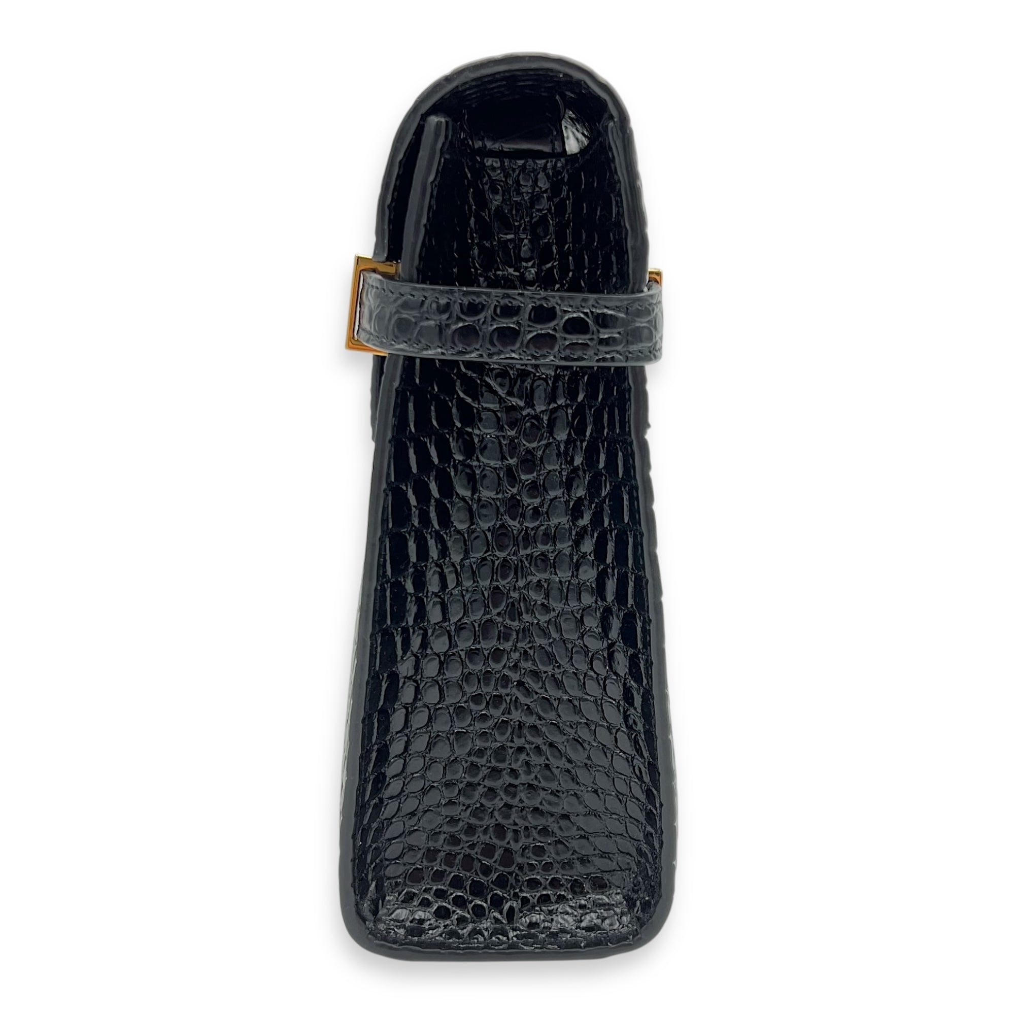 Saint Laurent Manhattan Crossbody Bag Medium Black in Calfskin, Gold hardware_6