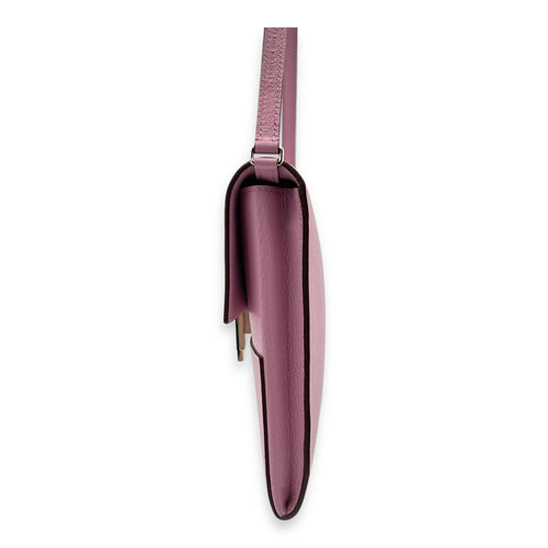 Hermès Cinhetic To Go Mauve Sylvestre Shoulder Bag in Epsom, Palladium hardware_6