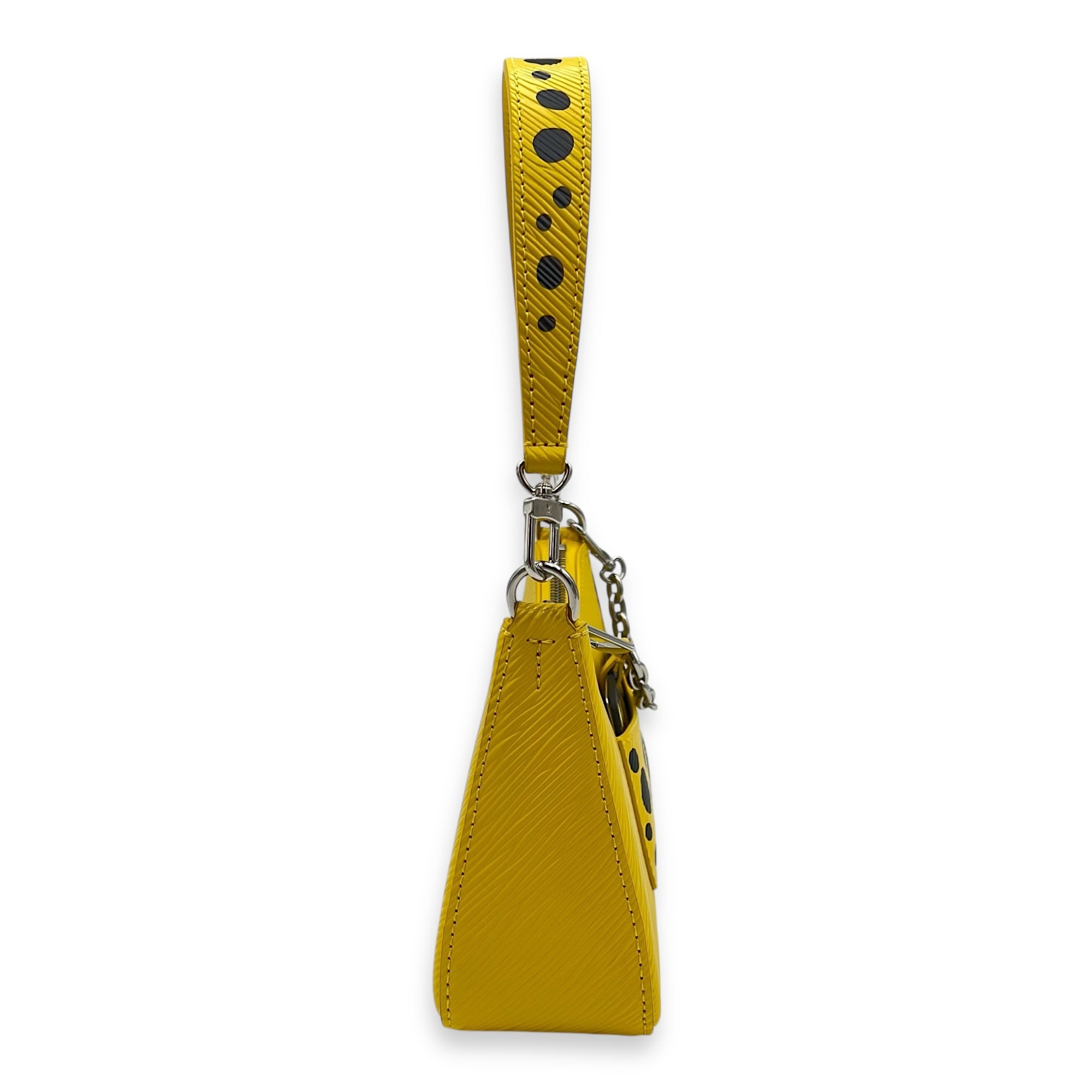 Louis Vuitton Marellini x Yayoi Kusama Shoulder Bag in Epi Leather, Silver hardware_9
