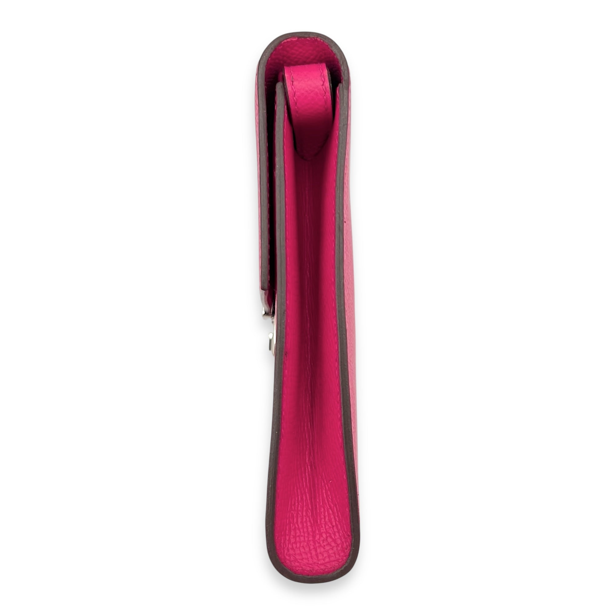 Hermès Clic Rose Extreme Shoulder Bag in Epsom, Palladium hardware_9