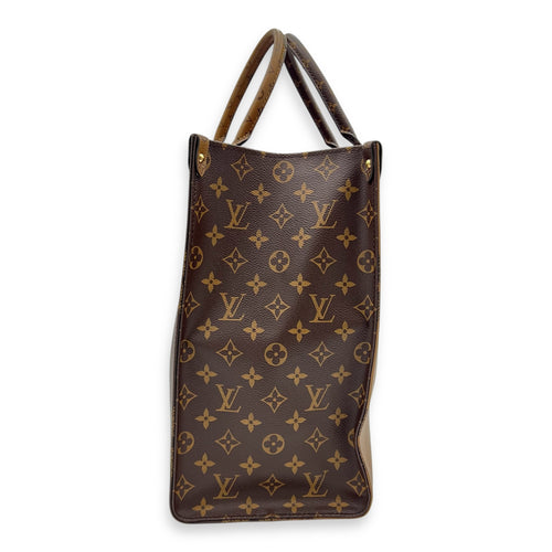 Louis Vuitton OnTheGo Tote Bag GM Brown in Monogram Coated Canvas, Gold hardware_5