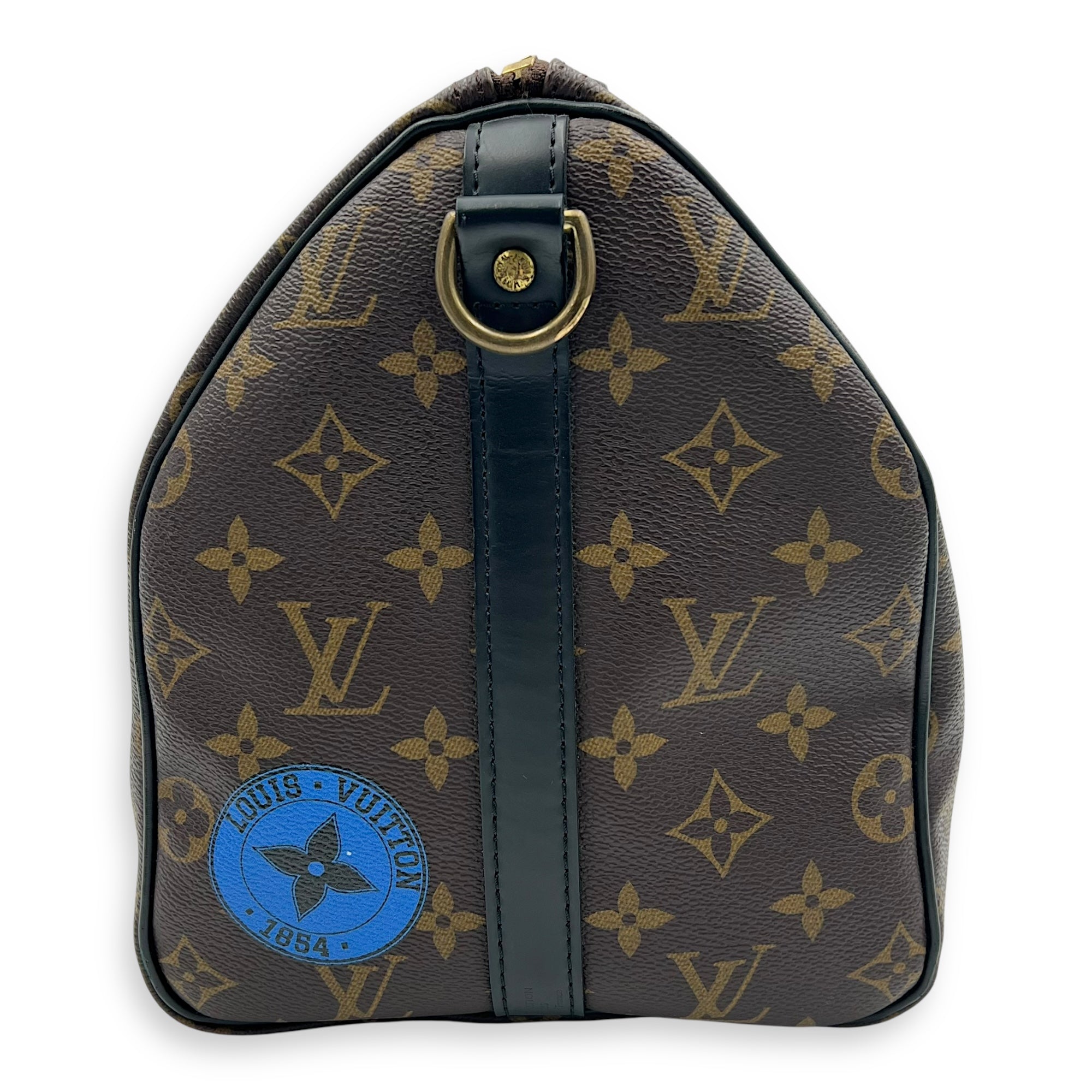 Louis Vuitton Speedy Bandouliere Top Handle Bag 30 Brown in Monogram Coated Canvas, Gold hardware_6
