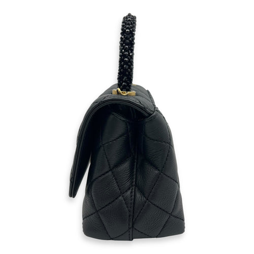 Chanel Coco Top Handle Bag Mini Black in Calfskin, Gold hardware_4
