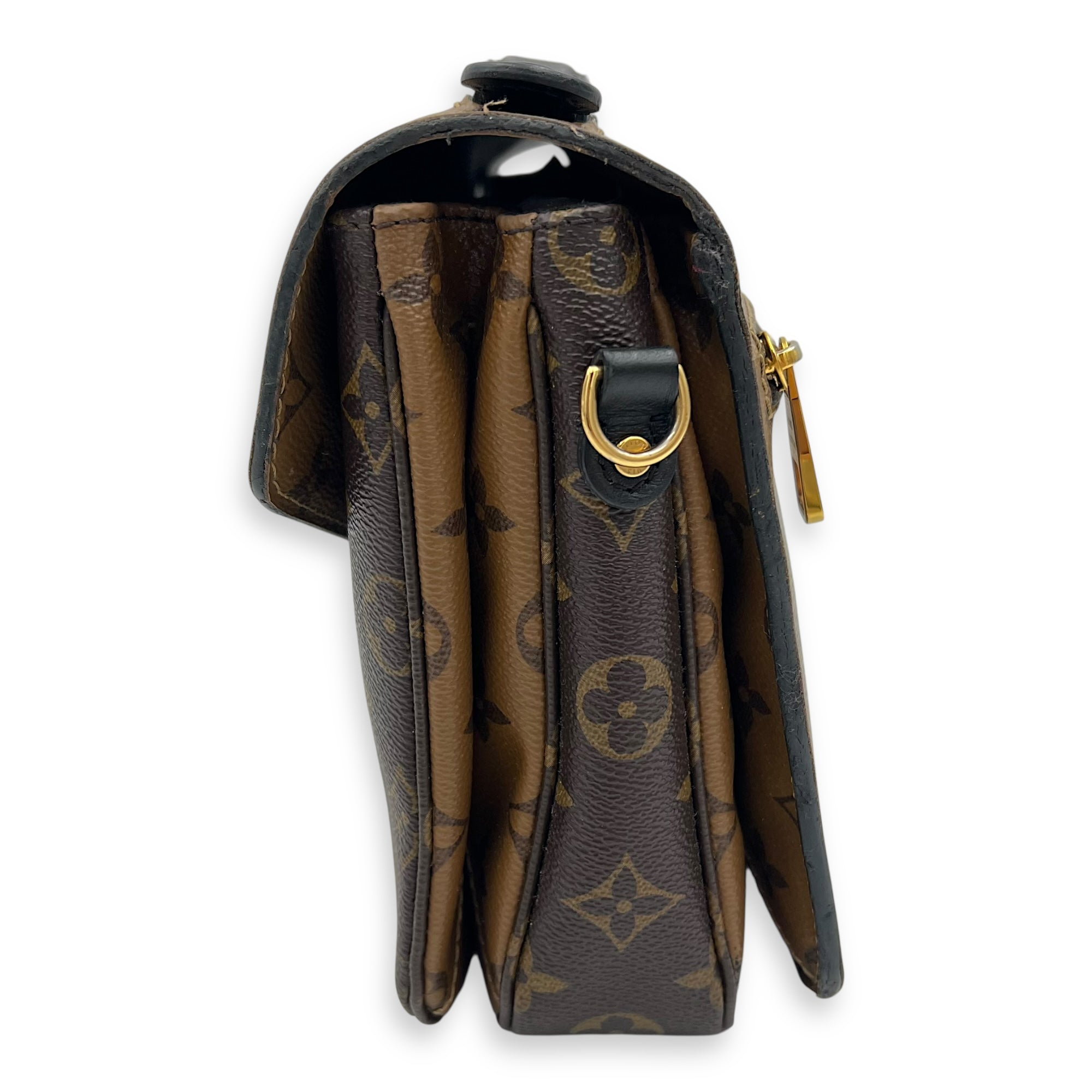 Louis Vuitton Metis Crossbody Bag Brown in Monogram Coated Canvas, Gold hardware_4