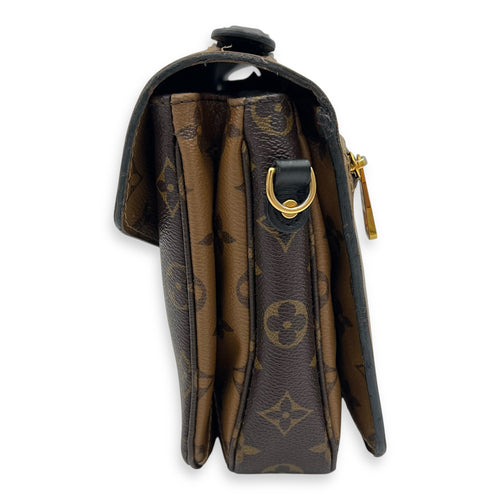 Louis Vuitton Metis Crossbody Bag Brown in Monogram Coated Canvas, Gold hardware_4