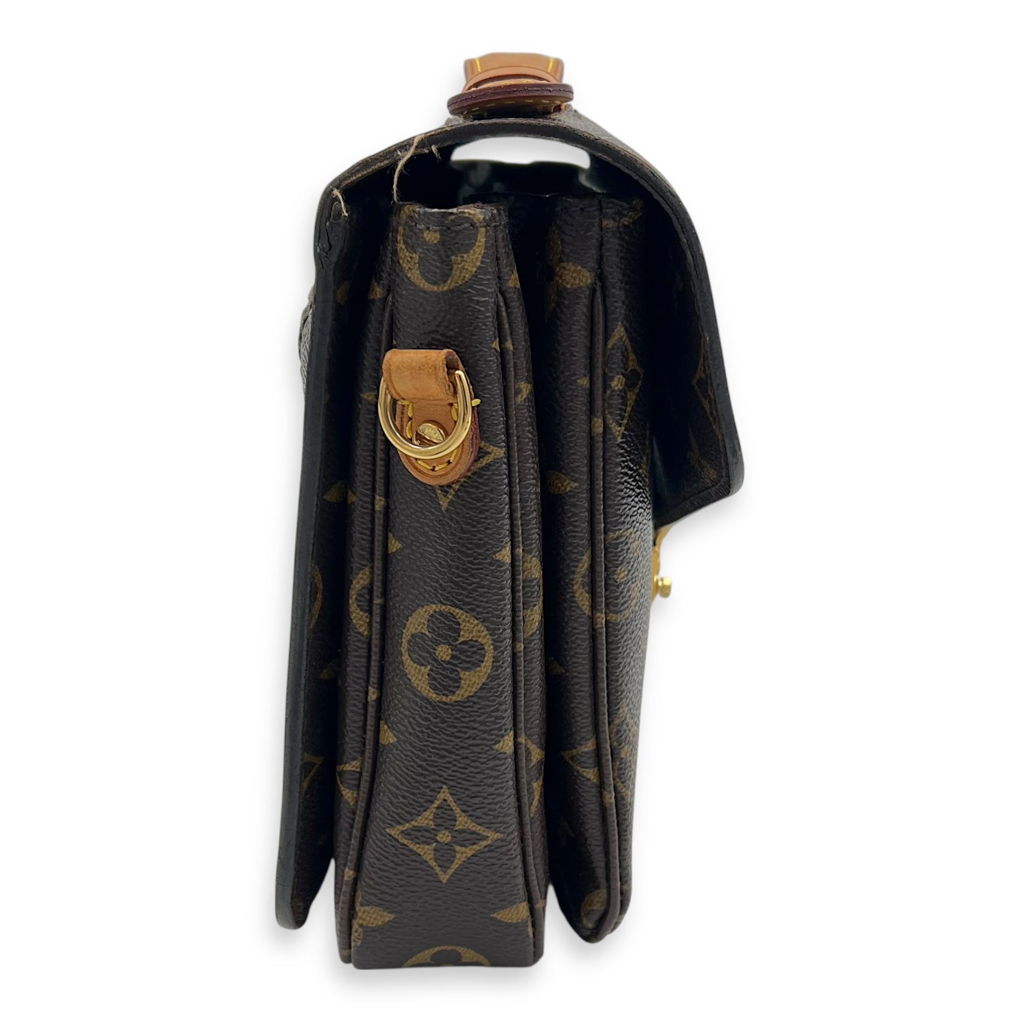 Louis Vuitton Metis Crossbody Bag Brown in Monogram Coated Canvas, Gold hardware_1