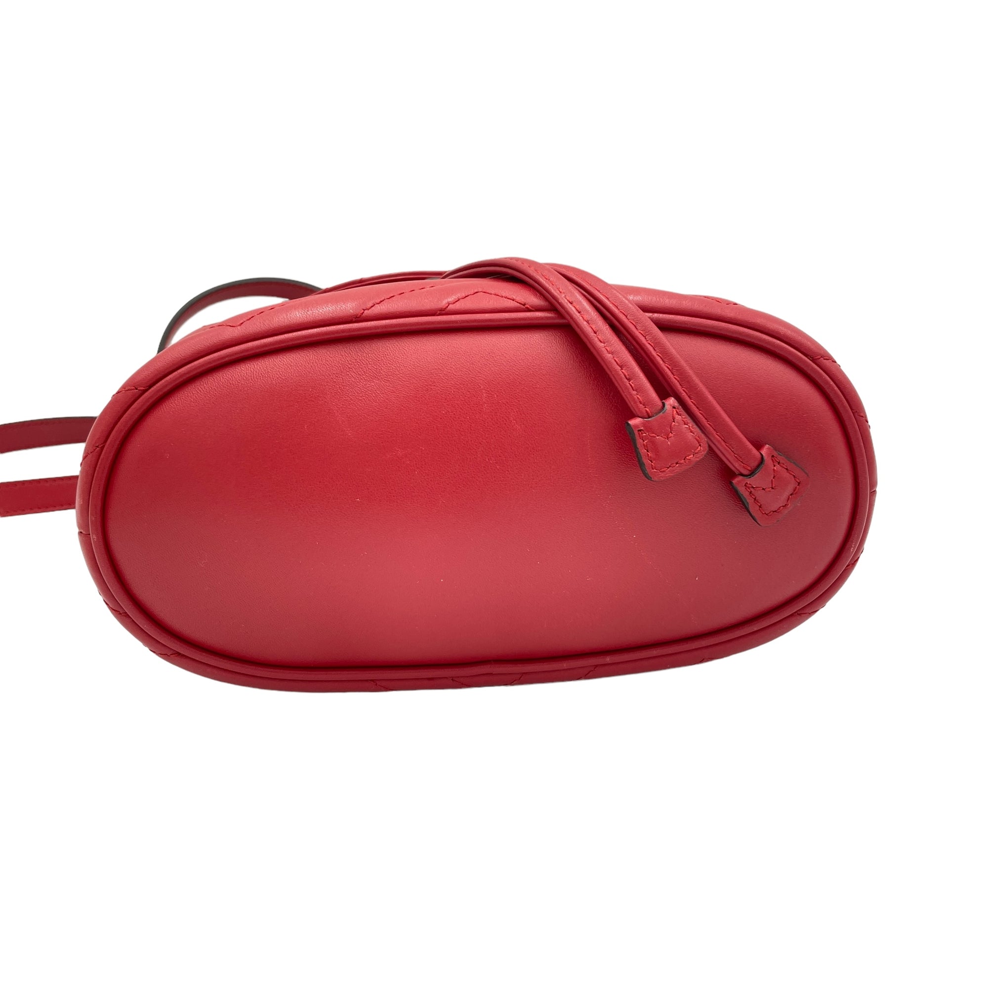 Marmont Red Backpack in Calfskin, Gold hardware