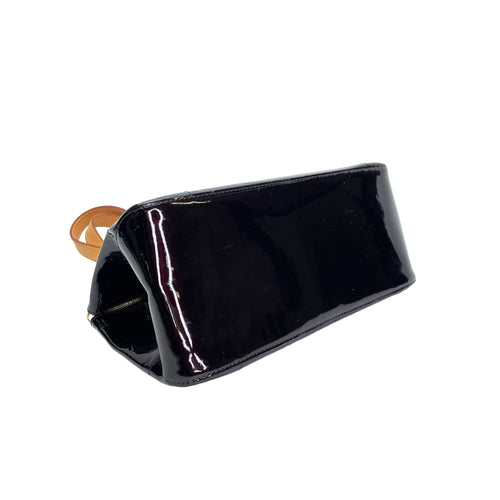 Rosewood Avenue Purple Shoulder Bag in Patent Leather, Gold hardware