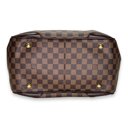 Verona MM Damier Ebene Shoulder Bag in Coated Canvas, Gold hardware