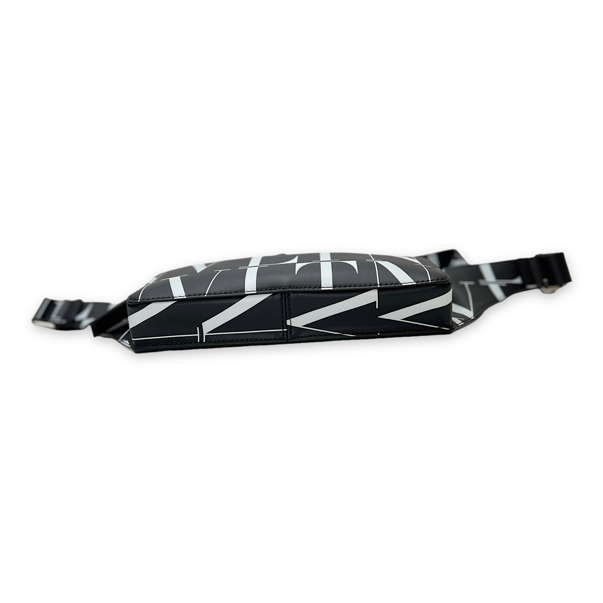 Allover VLT Belt Bag  Black in Calfskin , Silver Hardware