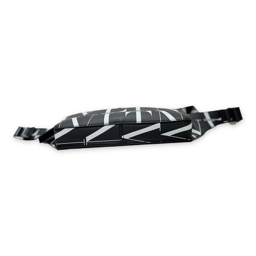 Allover VLT Belt Bag  Black in Calfskin , Silver Hardware