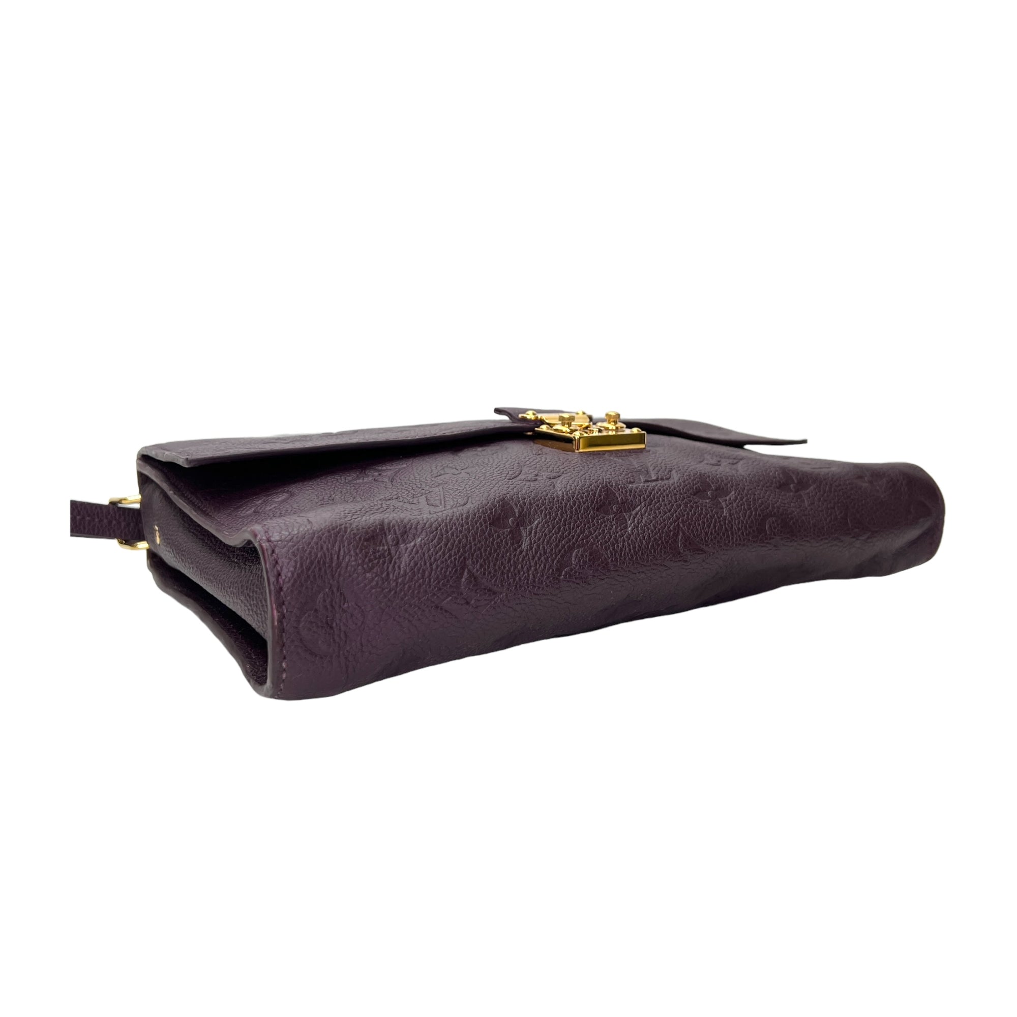 Fascinante Purple Crossbody Bag in Calfskin, Gold hardware