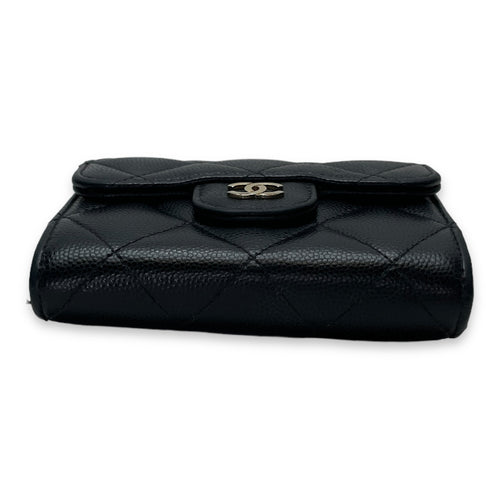 Classic Flap Cardholder Black Wallet On Chain in Caviar Leather, Gold hardware