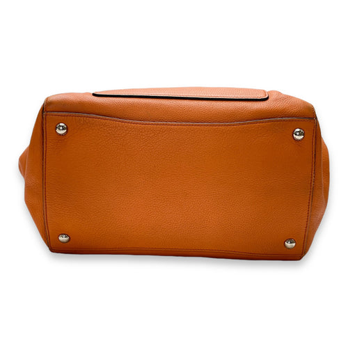 Others Top Handle Bag  Orange in Calfskin , Silver Hardware