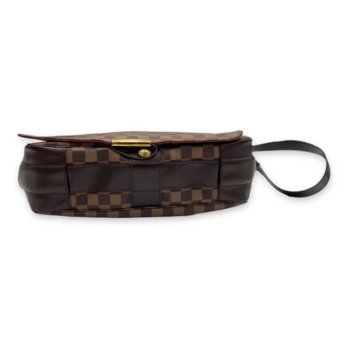 Bastille Damier Ebene Messenger in Coated Canvas, Gold hardware