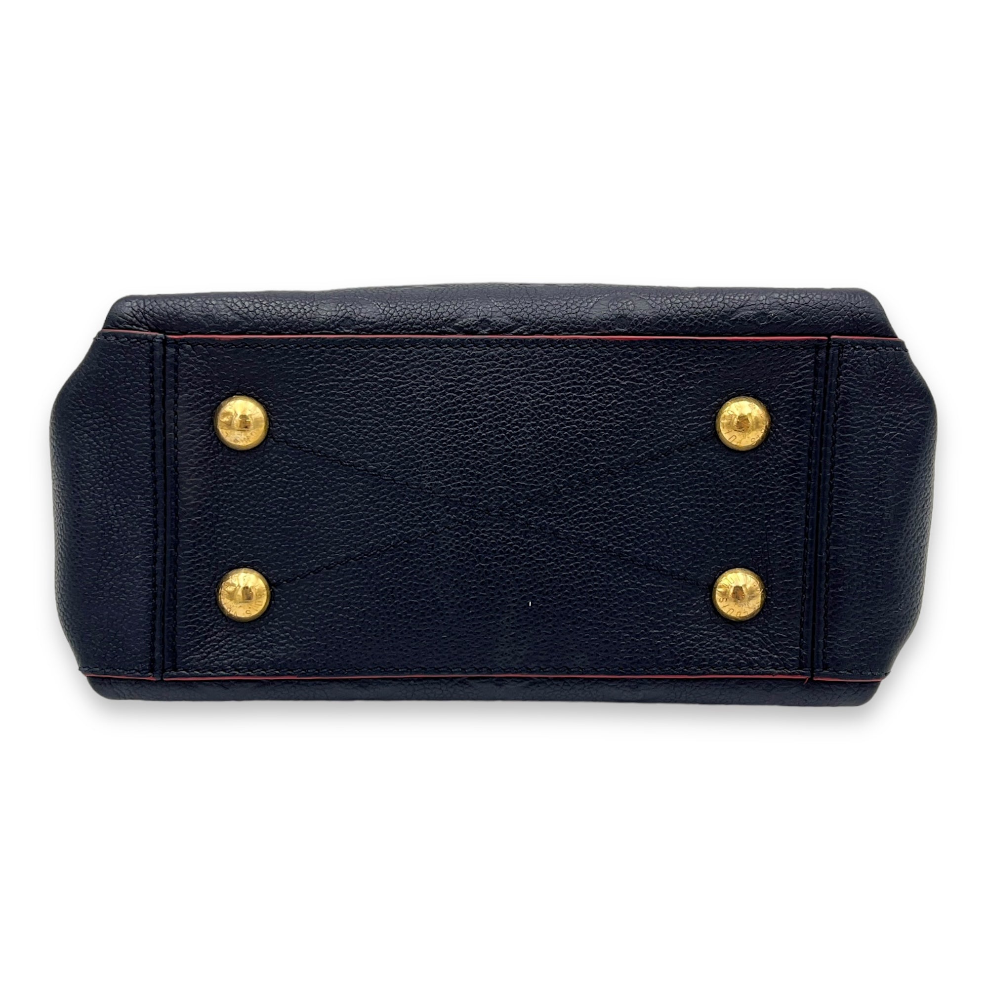 Surene BB Navy Shoulder Bag in Monogram Empreinte Leather, Gold hardware